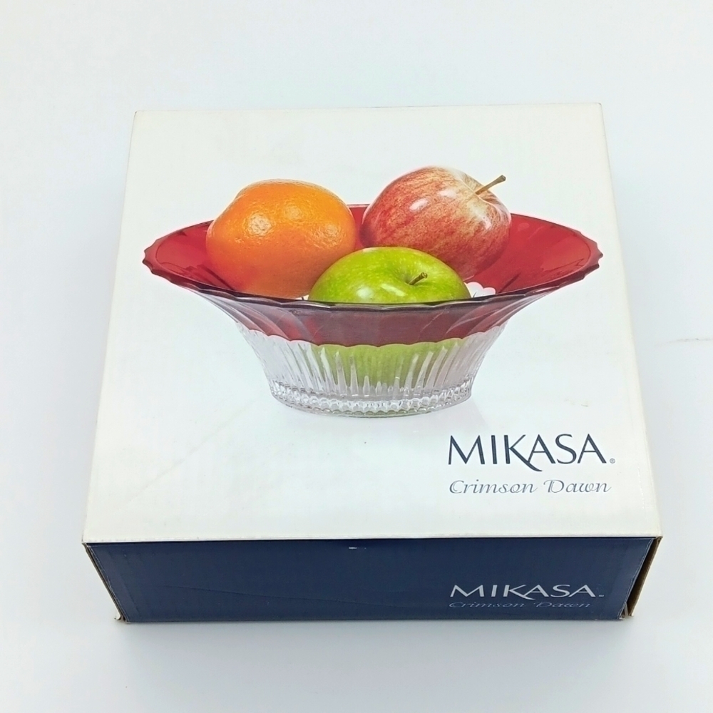 Mikasa Crimson Dawn Hostess Bowl NIB